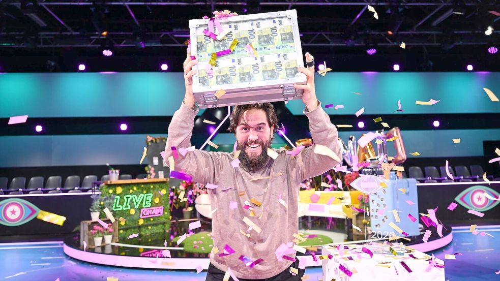 Maurice Dziwak wurde diesmal zum Sieger bei „Promi Big Brother“ gekürt. Foto: Willi Weber/Joyn/dpa