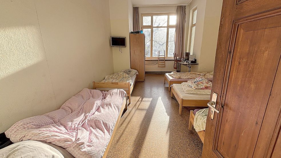 Blick in einen der Schlafräume des Auricher Übernachtungsheims. Foto: Karin Böhmer