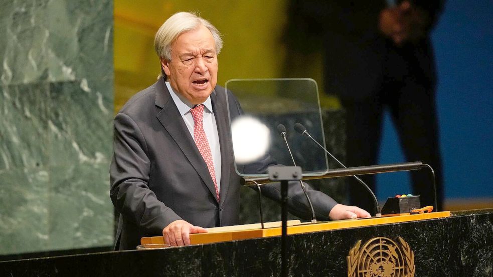 Guterres zeigte sich angesichts der Lage im Westjordanland besorgt. (Archivbild) Foto: Yuki Iwamura/AP/dpa