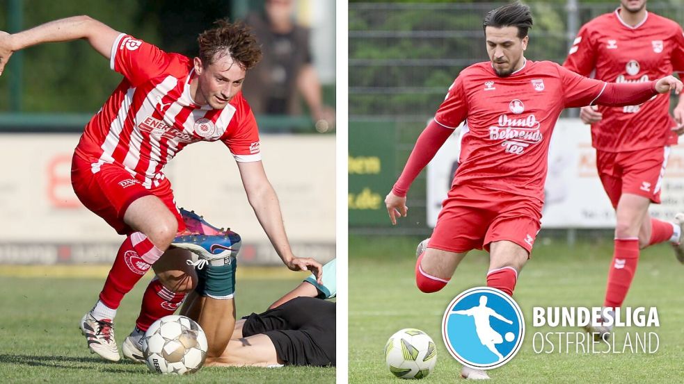 Der SV Großefehn (links) trifft am Samstag auf den FC Norden. Fotos: Jens Doden/Emden & Jens Doden/Blomberg