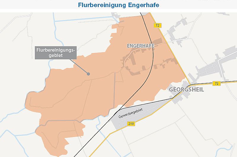 Grundstückstausch und Wegebau Flurbereinigung in Engerhafe